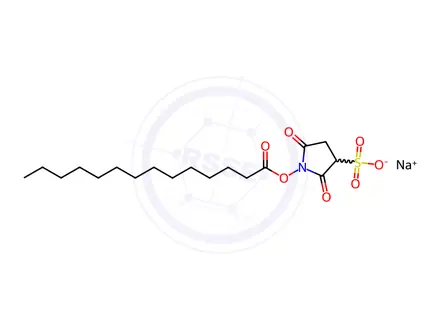 Chemical structure of Sulfosuccinimidyl Myristate Sodium