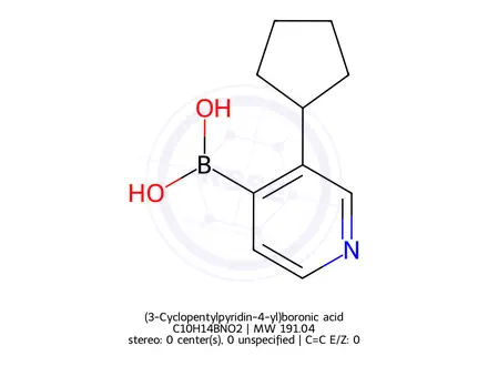 Chemical structure of (3-Cyclopentylpyridin-4-yl)boronic acid
