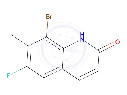 Chemical structure of 8-Bromo-6-fluoro-7-methylquinolin-2(1H)-one