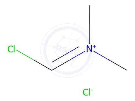 Chemical structure of (Chloromethylene)dimethyliminium chloride
