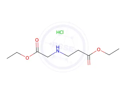 Chemical structure of β-Alanine, N-(carboxymethyl)-, diethyl ester, hydrochloride (6CI)