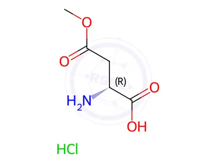 Chemical structure of D-Aspartic Acid 4-Methyl Ester HCl
