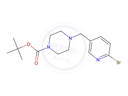 Chemical structure of tert-Butyl 4-((6-bromopyridin-3-yl)methyl)piperazine-1-carboxylate