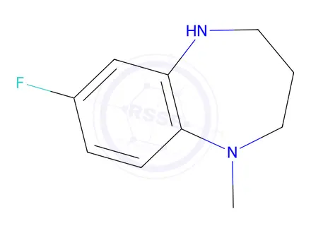 Chemical structure of 7-fluoro-1-methyl-2,3,4,5-tetrahydro-1H-1,5-benzodiazepine