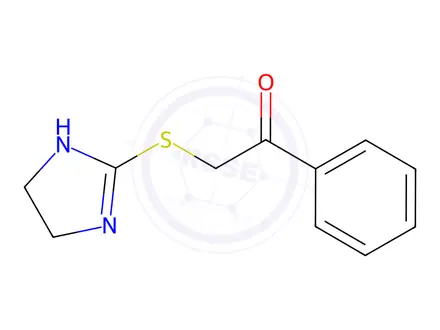Chemical structure of 2-(Phenacylthio)-2-imidazoline Hydrobromide