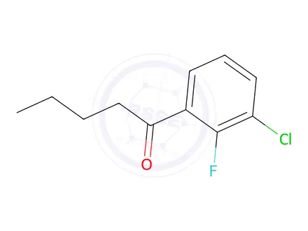 Chemical structure of 1-(3-Chloro-2-fluorophenyl)pentan-1-one