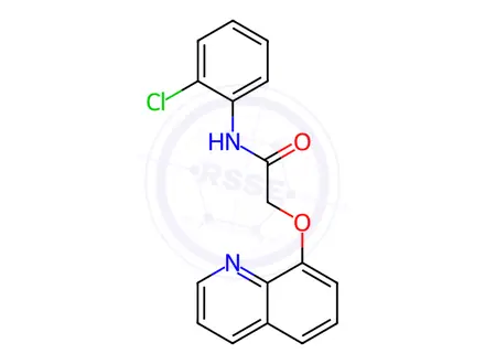 Chemical structure of N-(2-Chlorophenyl)-2-(quinolin-8-yloxy)acetamide