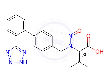 Chemical structure of Valsartan Nitroso Impurity 70