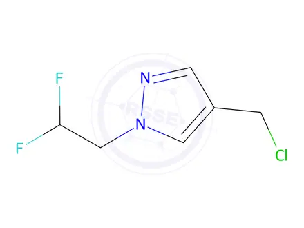 Chemical structure of 4-(Chloromethyl)-1-(2,2-difluoroethyl)-1H-pyrazole