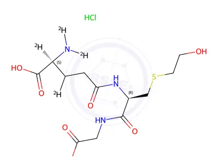 Chemical structure of S-(2-Hydroxyethyl)glutathione-d4 Hydrochloride