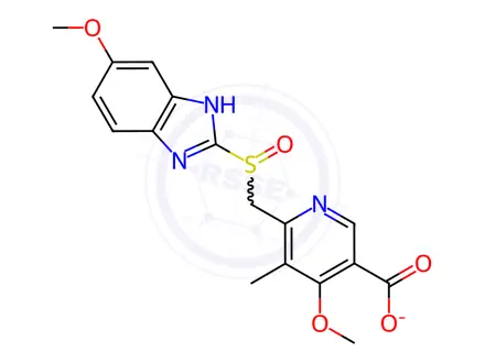 Chemical structure of Omeprazole Acid Disodium Salt