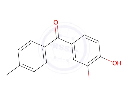 Chemical structure of 4-Hydroxy-3-methoxy-4'-methylbenzophenone