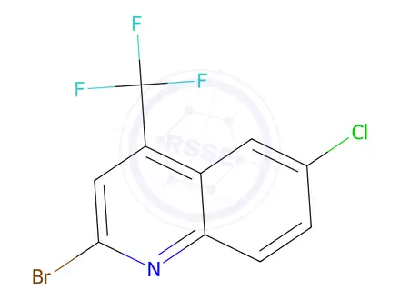 Chemical structure of 2-Bromo-6-chloro-4-(trifluoromethyl)quinoline