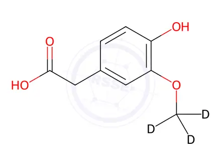 Chemical structure of Homovanillic acid-[D3]