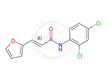 Chemical structure of N-(2,4-dichlorophenyl)-3-(furan-2-yl)acrylamide