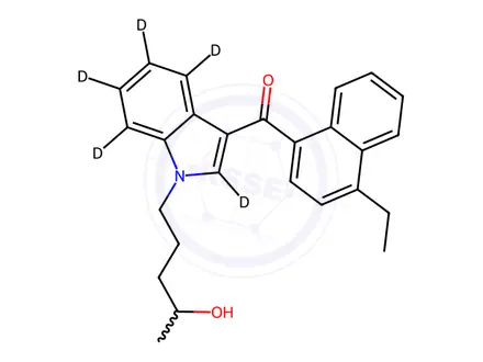 Chemical structure of JWH-210 (Indole-d5) 4-Hydroxypentyl