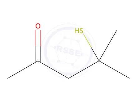 Chemical structure of 4-Mercapto-4-methyl-2-pentanone