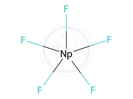 Chemical structure of neptunium pentafluoride