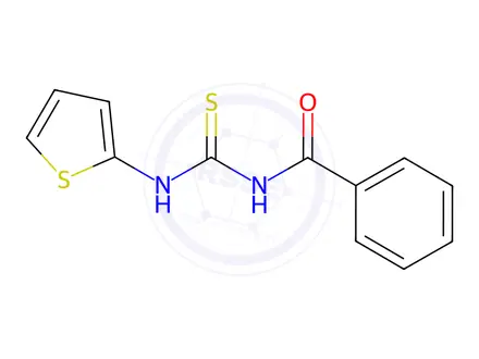 Chemical structure of N-(Thiophen-2-ylcarbamothioyl)benzamide