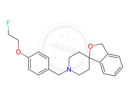 Chemical structure of 1'-(4-(2-fluoroethoxy)benzyl)-3H-spiro[isobenzofuran-1,4'-piperidine]