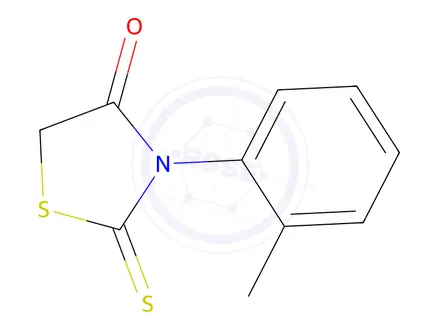 Chemical structure of 2-Thioxo-3-(2-Methylphenyl)-4-thiazolidinone, 95%