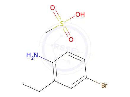 Chemical structure of 4-bromo-2-ethylaniline methanesulfonate