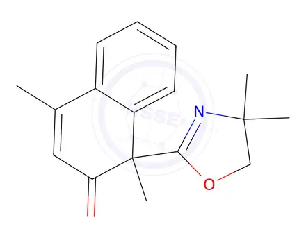 Chemical structure of 1,4-Dimethyl-1-(5,5-dimethyl-2-oxazolinyl)naphthalen-2-one