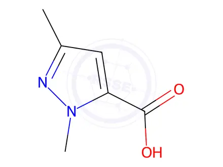 Chemical structure of 1,3-Dimethyl-1h-pyrazole-5-carboxylic acid