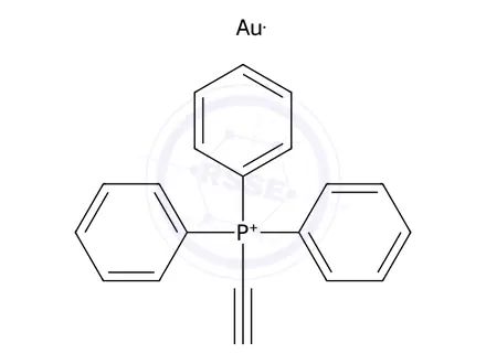 Chemical structure of Ethynyl(triphenylphosphine)gold