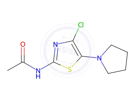 Chemical structure of N-(4-Chloro-5-(pyrrolidin-1-yl)thiazol-2-yl)acetamide