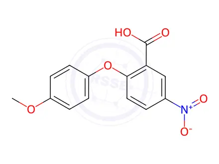 Chemical structure of 2-(4-METHOXYPHENOXY)-5-NITROBENZOIC ACID
