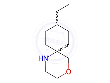 Chemical structure of 4-Oxa-1-azaspiro[5.5]undecane, 9-ethyl-