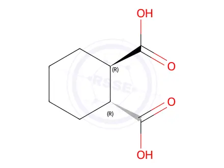 Chemical structure of (R,R)-1,2-Cyclohexanedicarboxylic Acid