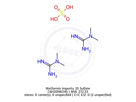 Chemical structure of Metformin Impurity 10 Sulfate