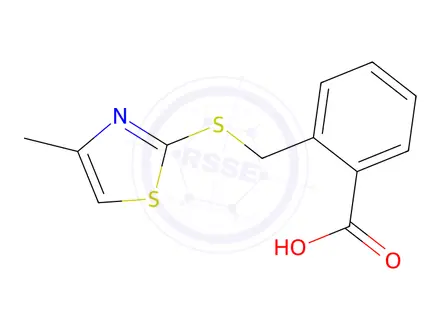 Chemical structure of 2-{[(4-methyl-1,3-thiazol-2-yl)sulfanyl]methyl}benzoic acid