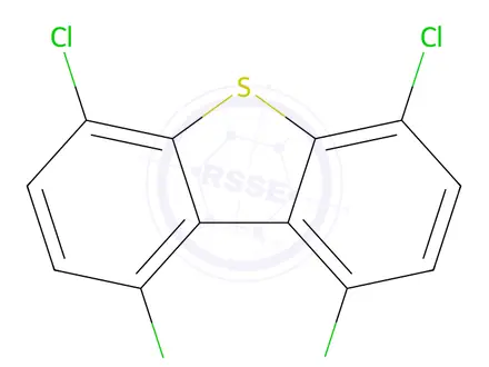 Chemical structure of 1,4,6,9-Tetrachlorodibenzo[b,d]thiophene