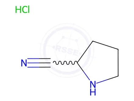 Chemical structure of 2-Pyrrolidinecarbonitrile hydrochloride