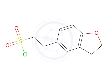 Chemical structure of 2-(2,3-Dihydro-1-benzofuran-5-yl)ethane-1-sulfonyl Chloride