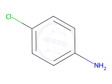 Chemical structure of 4-Chloroaniline
