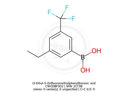 Chemical structure of (3-Ethyl-5-(trifluoromethyl)phenyl)boronic acid