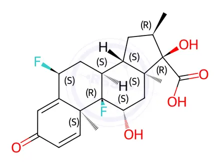 Chemical structure of Fluticasone Carboxylic Acid