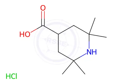 Chemical structure of 2,2,6,6-Tetramethylpiperidine-4-carboxylic Acid Hydrochloride Salt