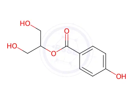 Chemical structure of 1,3-dihydroxypropan-2-yl 4-hydroxybenzoate
