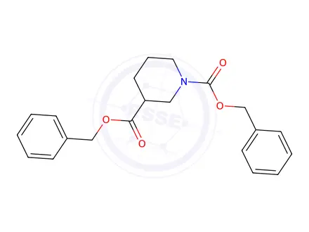 Chemical structure of Dibenzyl piperidine-1,3-dicarboxylate