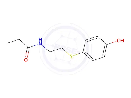 Chemical structure of N-[2-(4-Hydroxyphenylsulfanyl)Ethyl]Propionamide