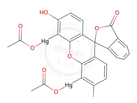Chemical structure of FLUORESCEIN MERCURIC ACETATE