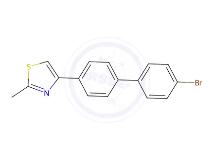 Chemical structure of 4-(4'-Bromo-[1,1'-biphenyl]-4-yl)-2-methylthiazole