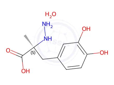 Chemical structure of Carbidopa Monohydrate