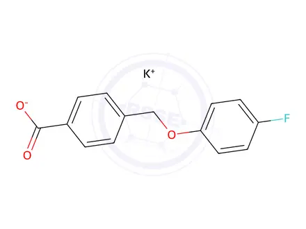 Chemical structure of potassium 4-[(4-fluorophenoxy)methyl]benzoate