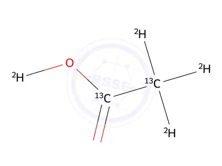 Chemical structure of Dimethylacetamide Impurity 1-13C2,d4 (Dimethylacetamide EP Impurity A-13C2,d4)(Acetic Acid-13C2,d4)